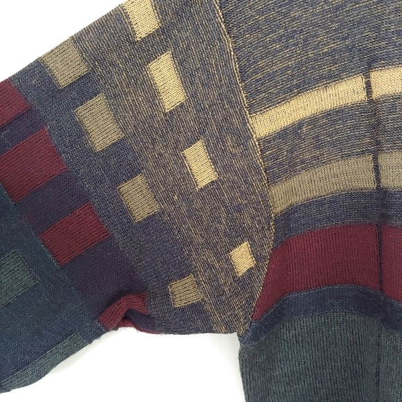 Vintage Geoffrey Beene Wool Blend Crewneck Sweater Size XL Multicolour - Picture 7 of 12